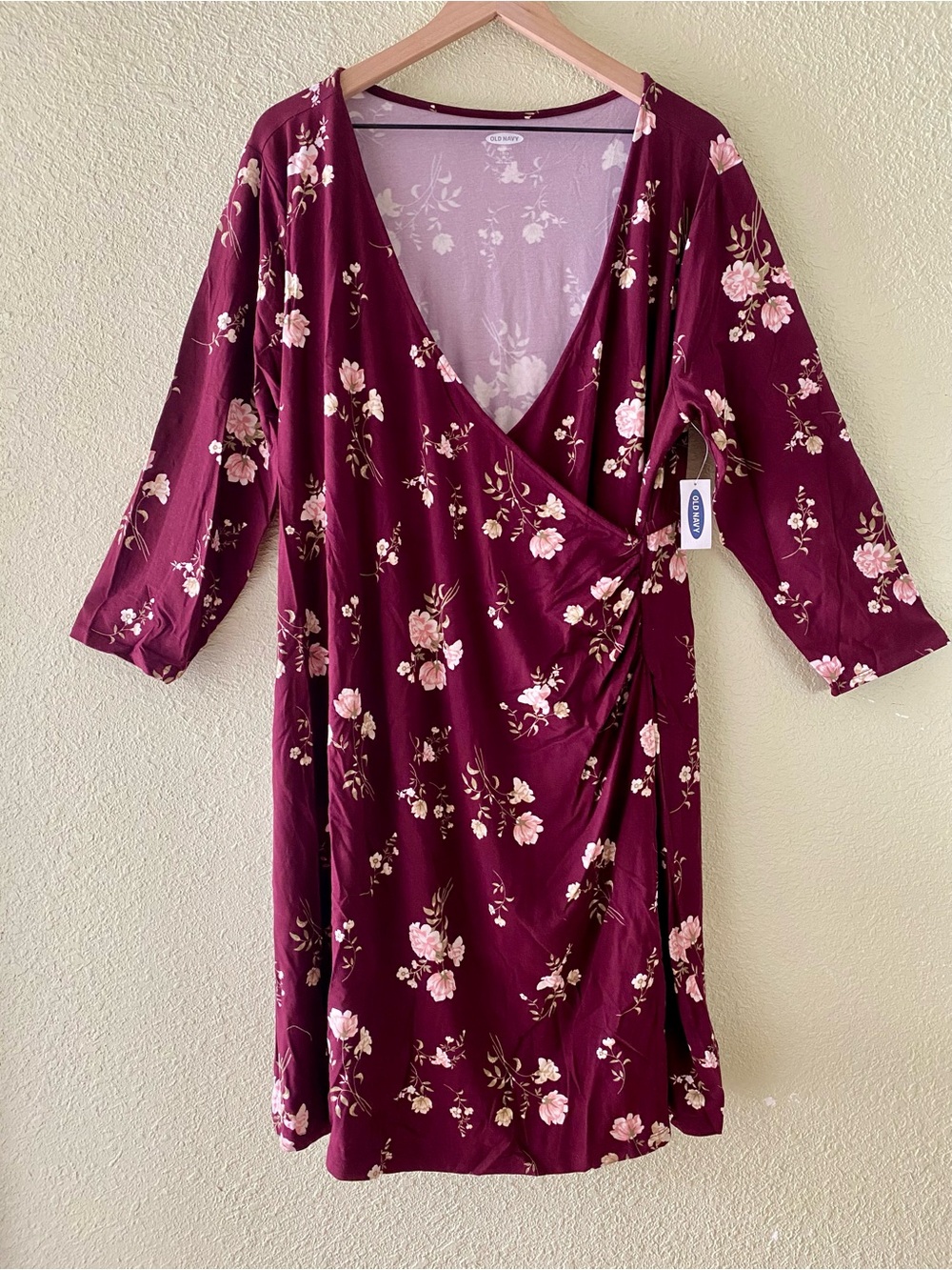 Old Navy Floral Maternity Wrap Dress